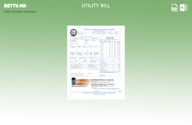 Модерен стил Пакистан Фајсалабад шаблон сметки за комунални услуги